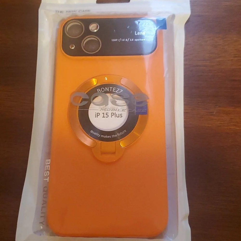 Magnetic Ring Holder case for Iphone 15 screen protector